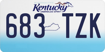 KY license plate 683TZK