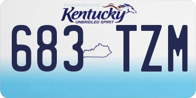 KY license plate 683TZM