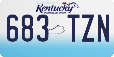 KY license plate 683TZN