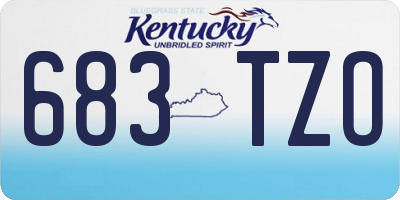 KY license plate 683TZO