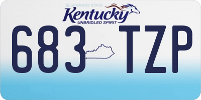 KY license plate 683TZP