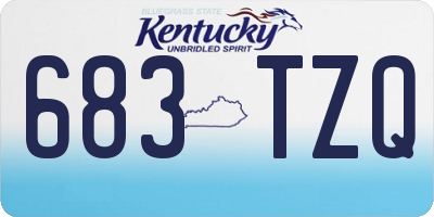 KY license plate 683TZQ