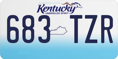 KY license plate 683TZR