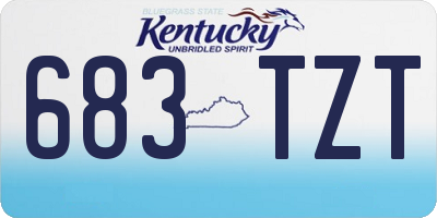 KY license plate 683TZT