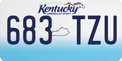 KY license plate 683TZU