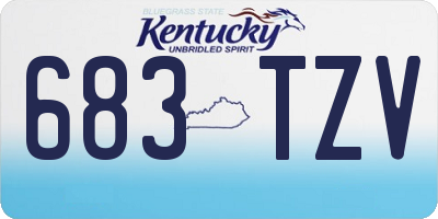 KY license plate 683TZV