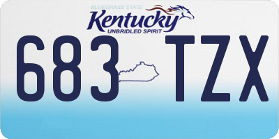 KY license plate 683TZX