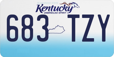 KY license plate 683TZY