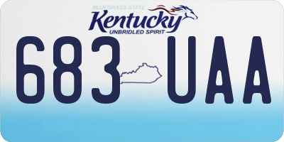 KY license plate 683UAA