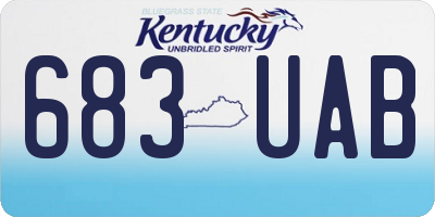 KY license plate 683UAB