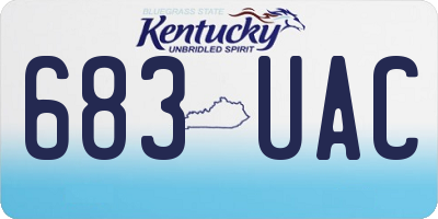KY license plate 683UAC