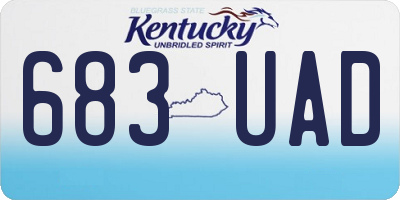 KY license plate 683UAD