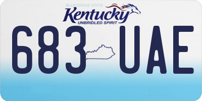 KY license plate 683UAE