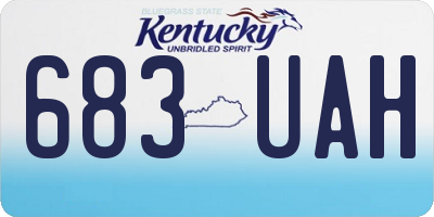 KY license plate 683UAH