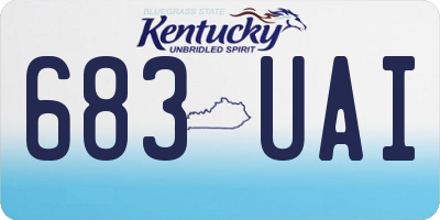 KY license plate 683UAI