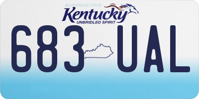 KY license plate 683UAL