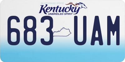 KY license plate 683UAM