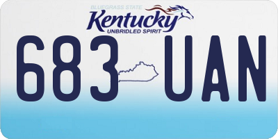KY license plate 683UAN