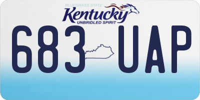KY license plate 683UAP