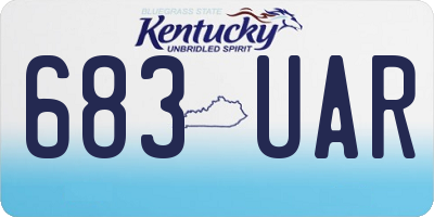 KY license plate 683UAR
