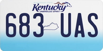 KY license plate 683UAS