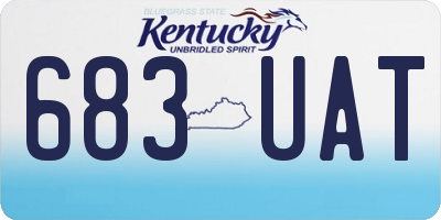 KY license plate 683UAT