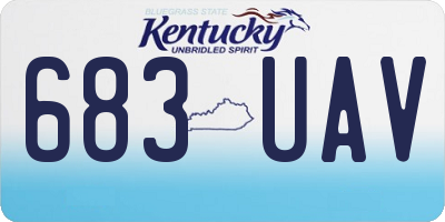 KY license plate 683UAV