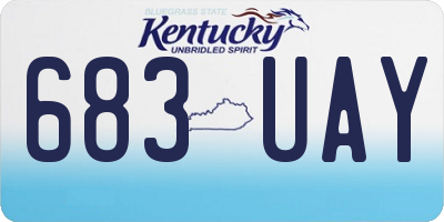 KY license plate 683UAY