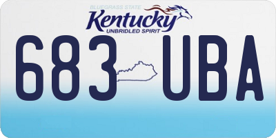 KY license plate 683UBA