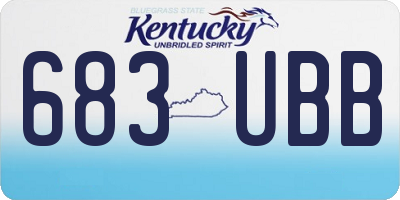 KY license plate 683UBB