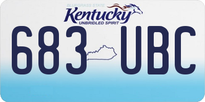 KY license plate 683UBC