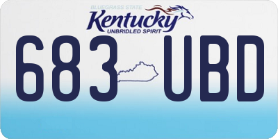 KY license plate 683UBD
