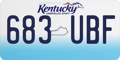KY license plate 683UBF