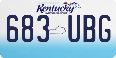 KY license plate 683UBG