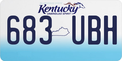 KY license plate 683UBH