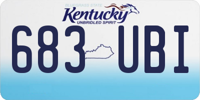 KY license plate 683UBI