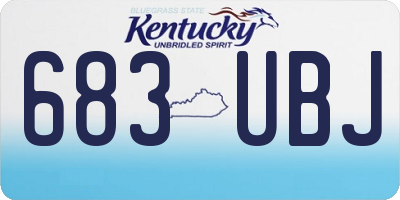 KY license plate 683UBJ