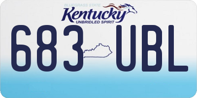 KY license plate 683UBL