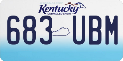 KY license plate 683UBM