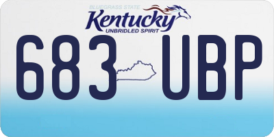 KY license plate 683UBP