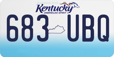 KY license plate 683UBQ
