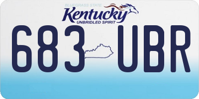 KY license plate 683UBR