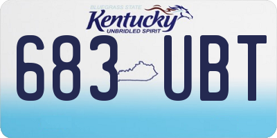KY license plate 683UBT