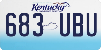 KY license plate 683UBU