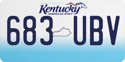 KY license plate 683UBV