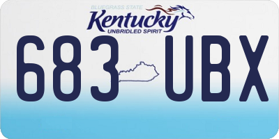 KY license plate 683UBX