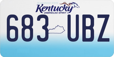KY license plate 683UBZ