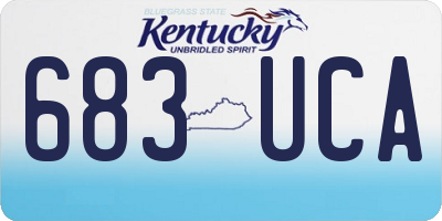 KY license plate 683UCA