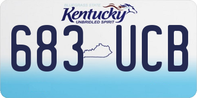 KY license plate 683UCB