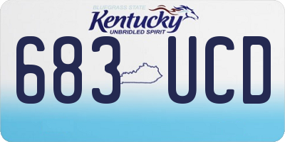 KY license plate 683UCD
